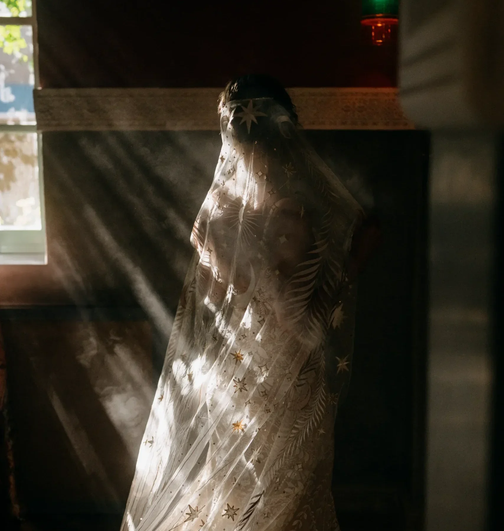Romantic Bride and Groom at Sunset