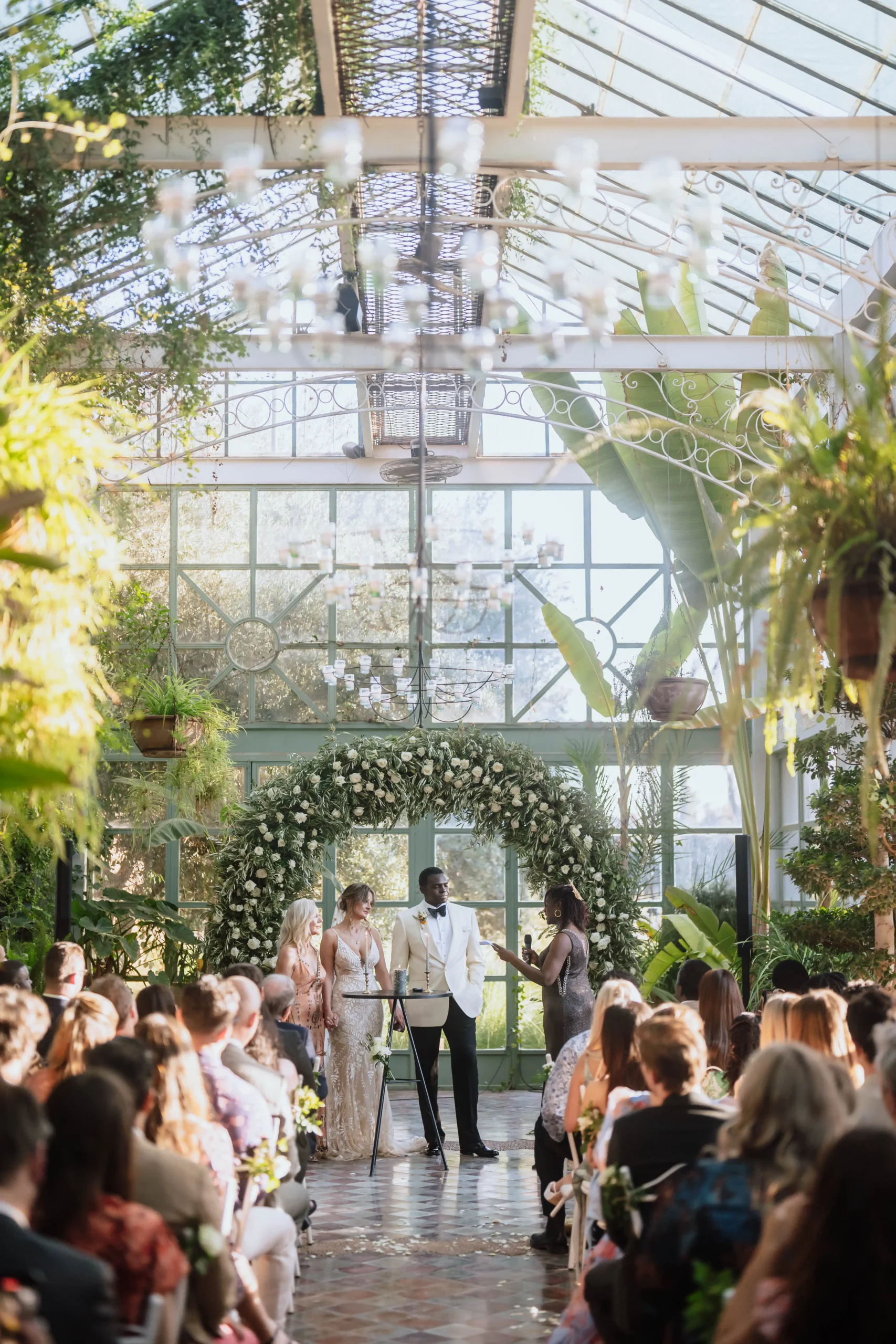 Greenhouse wedding ceremony in Morocco
