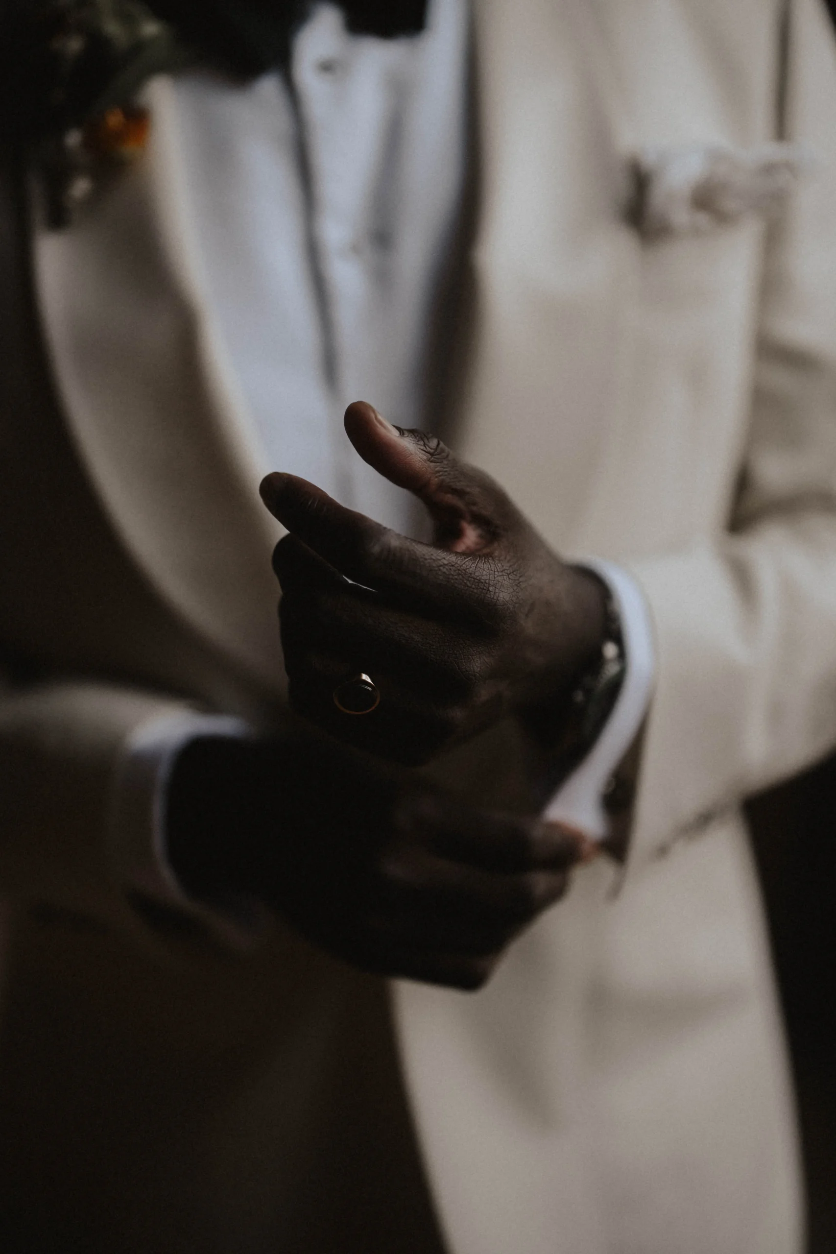 Groom getting ready for Morocco wedding