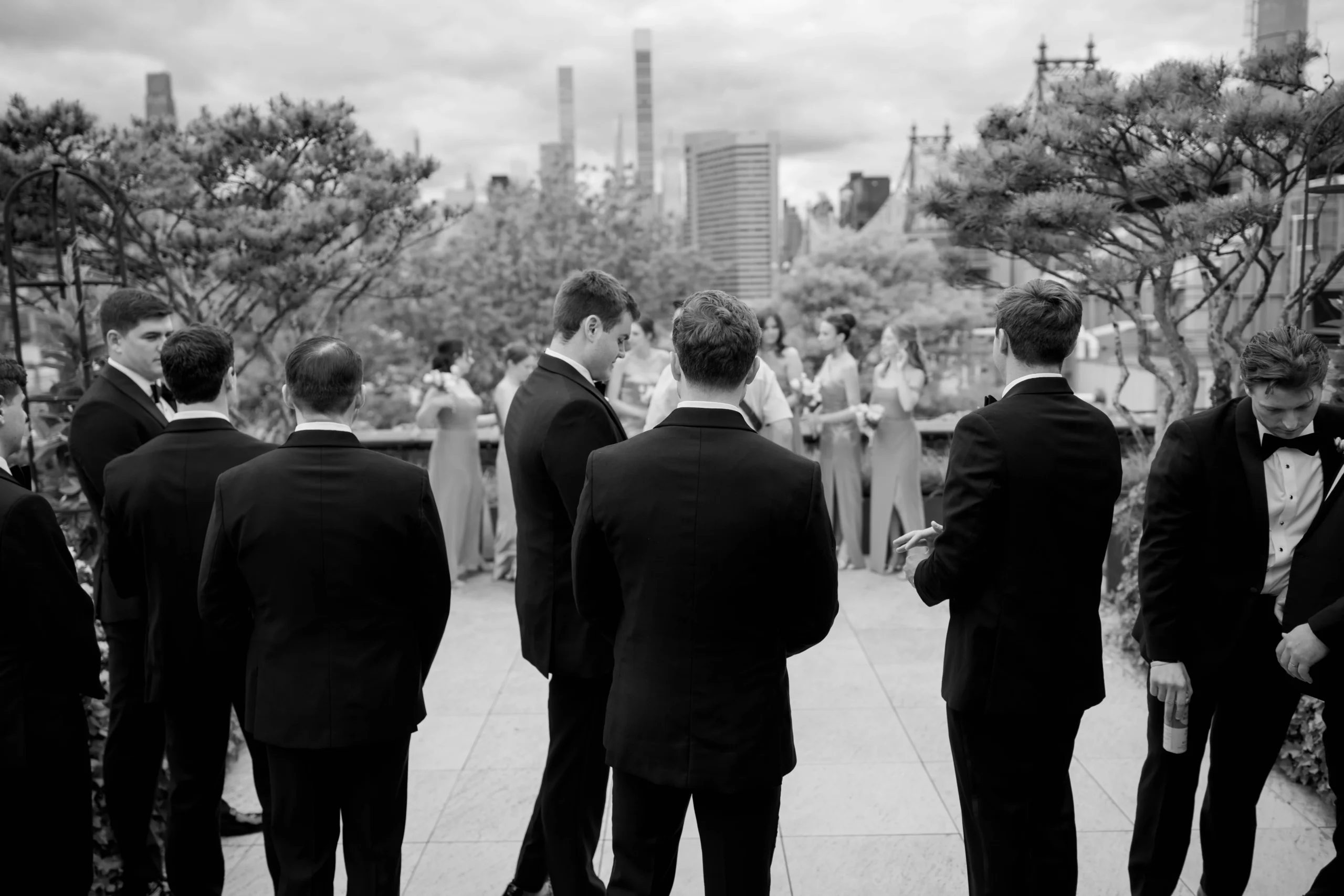 Groomsmen before The Foundry NYC ceremony
