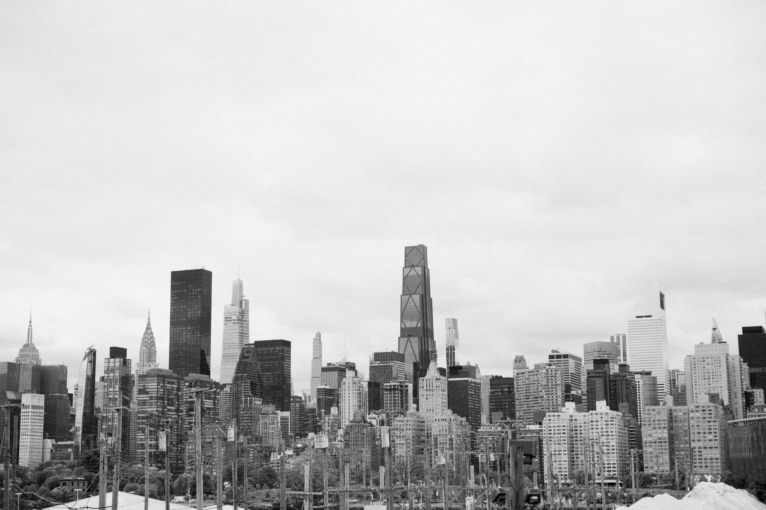 New York skyline before The Foundry NYC wedding