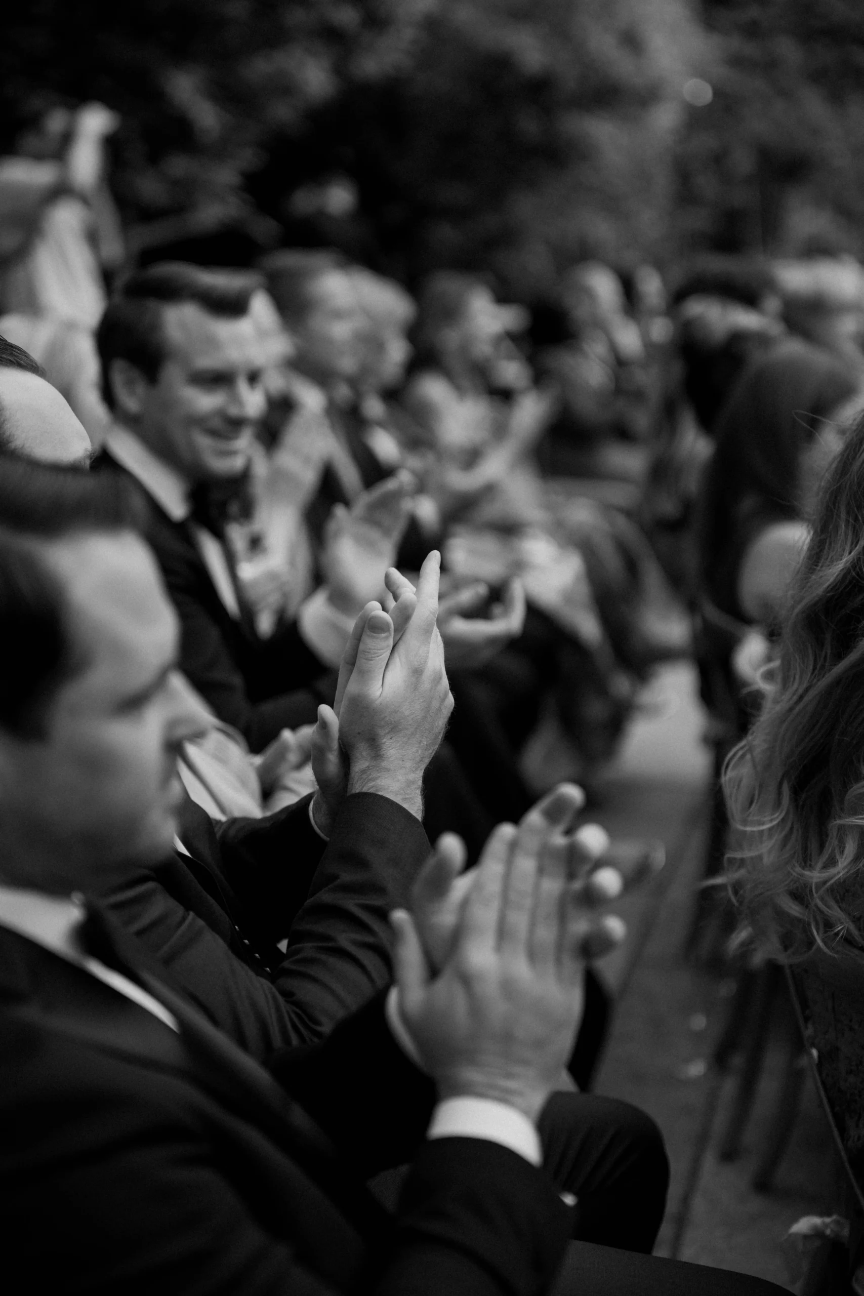 Guests applauding at The Foundry NYC wedding