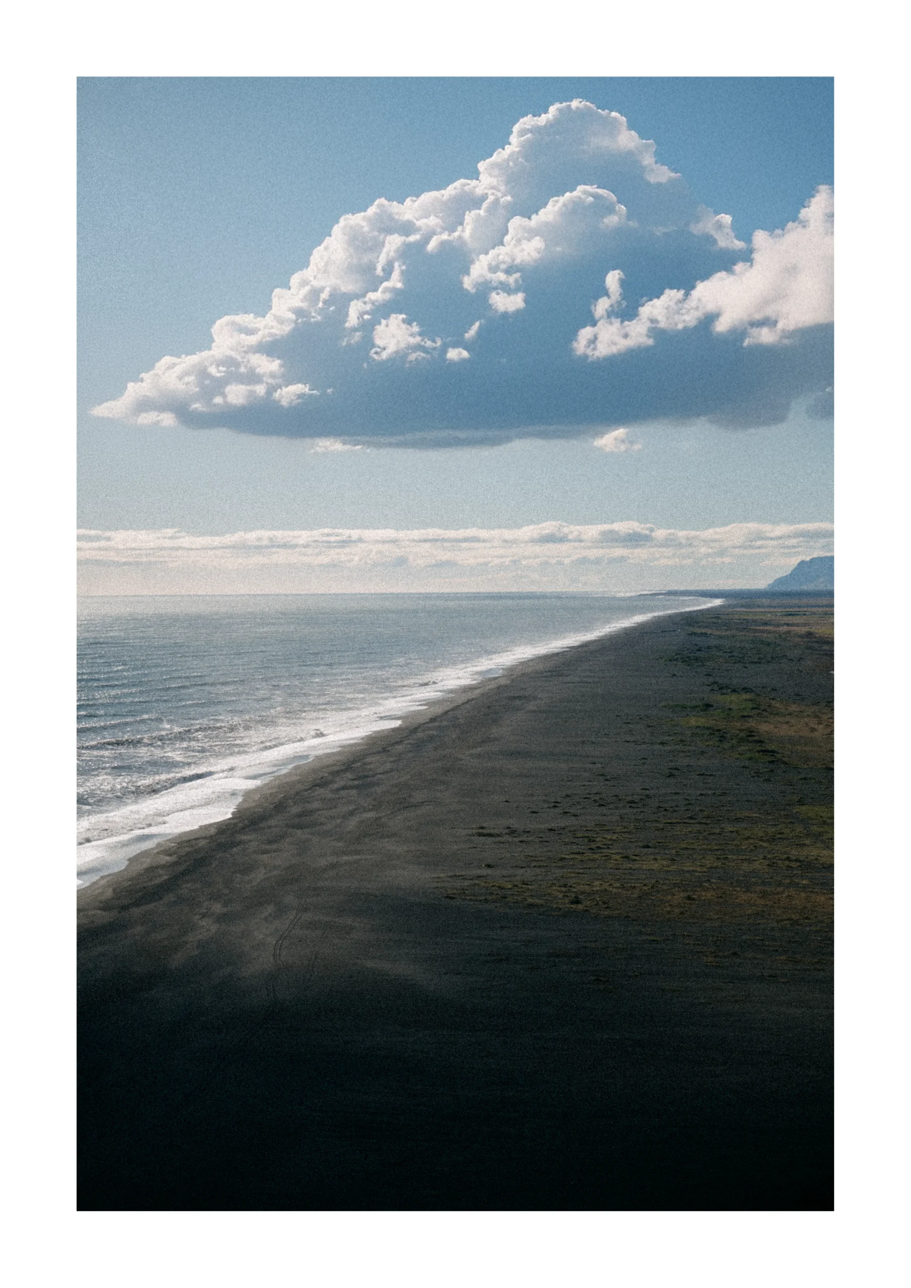 Iceland fine art print of a long coastline on 35mm Portra 400 film