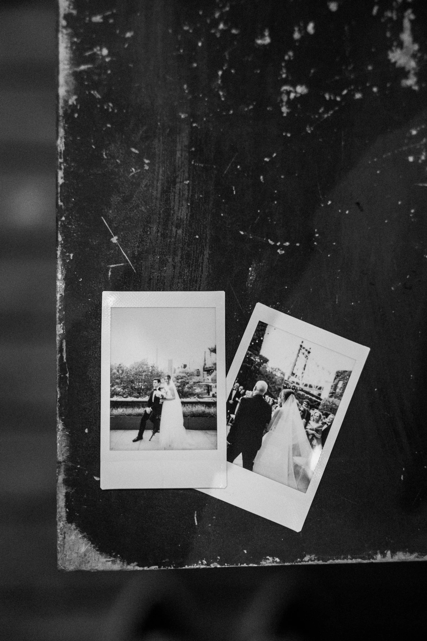 Polaroids from The Foundry NYC wedding day