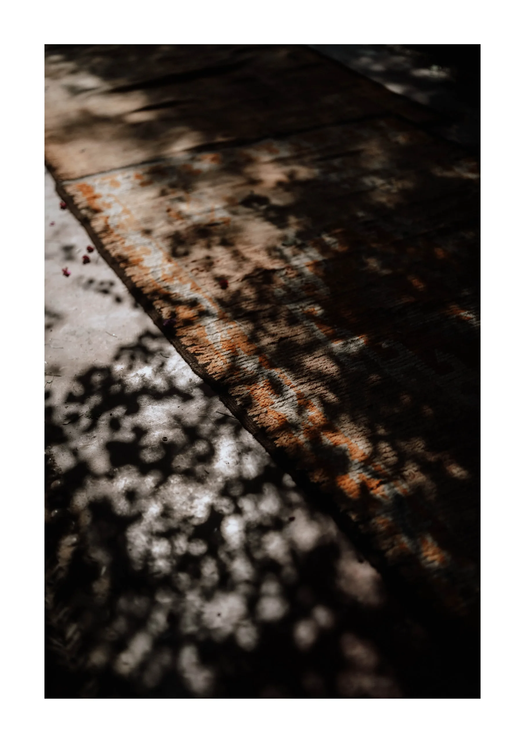Marrakech fine art print of abstract shadows and warm textures